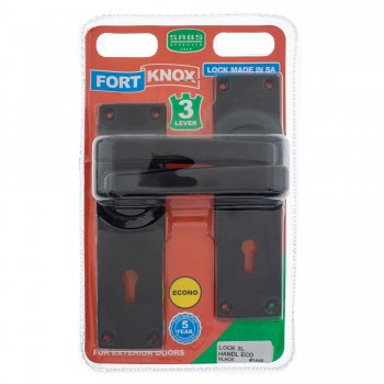 Fort Knox 3 Lever Lock Eco Black Handle, FORT KNOX - Cashbuild