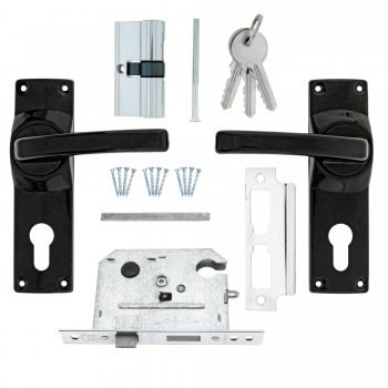 Fort Knox Euro Profile Lock Eco  Black Handle, FORT KNOX - Cashbuild