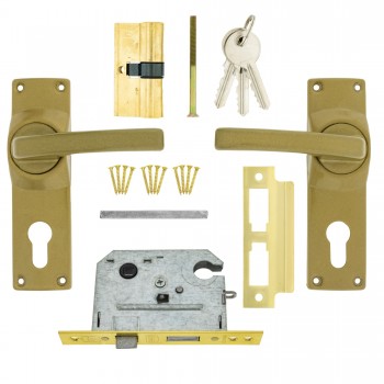Fort Knox Euro Profile Lock Eco Gold Handle, FORT KNOX - Cashbuild