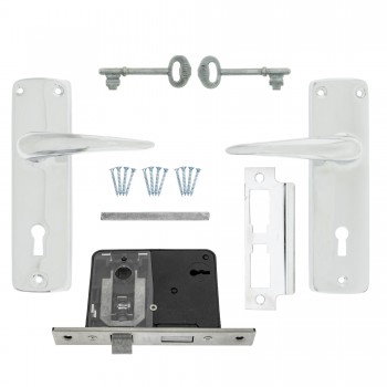 Fort Knox 2 Lever Lock Polyprop  Eco Chrome Handle, FORT KNOX - Cashbuild