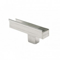 Gutter Square Stop, Square Outlet Left Hand Galvanized 450mm,  - Cashbuild