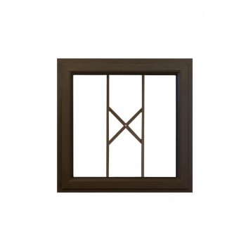 Window Frame Aluminium 28-Pt66 Bronze And Burglar Bar Clear,  - Cashbuild