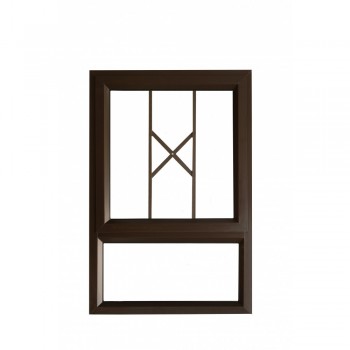Window Frame Aluminium 28-Pt69 Bronze And Burglar Bar Clear,  - Cashbuild