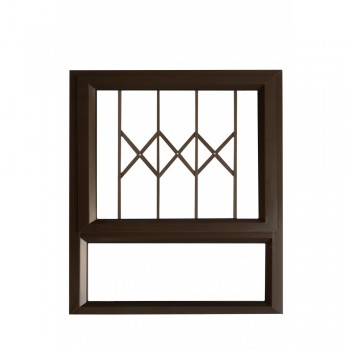 Window Frame Aluminium 28-Pt99 Bronze And Burglar Bar Clear,  - Cashbuild