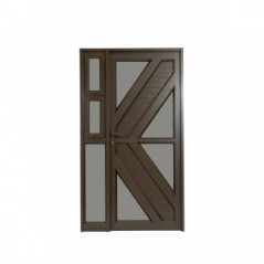 Door Aluminium Hinged Valencia 321 Sl Bronze,  - Cashbuild