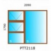 Window Frame Aluminium P4Tt1812 Natural Clear,  - Cashbuild