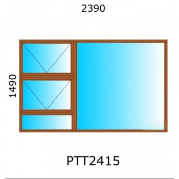 Window Frame Aluminium Ptt1212 Natural Clear Right Hand,  - Cashbuild
