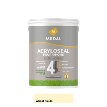 Medal Acryloseal Four-In-One PVA Sealer, Primer, Waterproofer, Top Coat 5L W/Field, MEDAL - Cashbuild