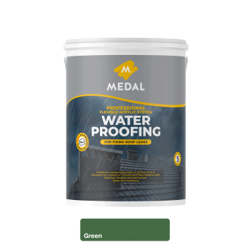 Medal Prof Waterproofer And Membrane 5L Green, MEDAL - Cashbuild