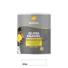 Medal Prof Trade gloss Enamel 1L White, MEDAL - Cashbuild