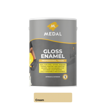Medal Prof Trade gloss Enamel 5L Cream, MEDAL - Cashbuild