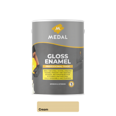 Medal Prof Trade gloss Enamel 5L Cream, MEDAL - Cashbuild