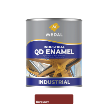 Medal QD Industrial Enamel 1L Burgandy, MEDAL - Cashbuild