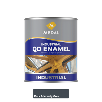 Medal QD Industrial Enamel 1L Dark Grey, MEDAL - Cashbuild