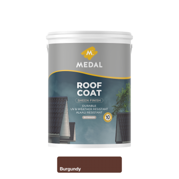 Medal Roof Coat Sheen Acrylic 5L Burgandy, MEDAL - Cashbuild