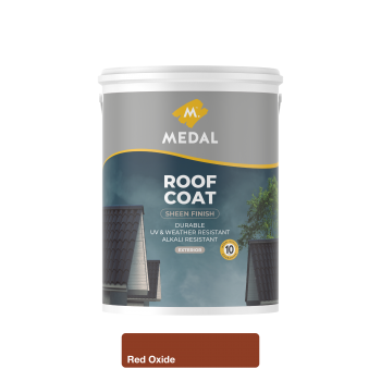 Medal Roof Coat Sheen Acrylic 5L Red Oxide, MEDAL - Cashbuild