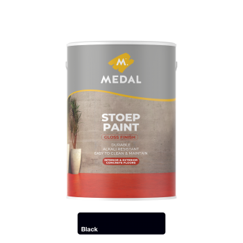 Medal Stoep Paint 5L Black, MEDAL - Cashbuild