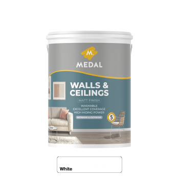 Medal Walls And Ceilings 5L White, MEDAL - Cashbuild