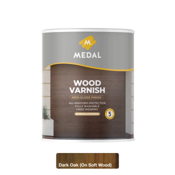 Medal Wood Varnish 1L Dark Oak, MEDAL - Cashbuild