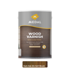 Medal Wood Varnish 5L Dark Oak, MEDAL - Cashbuild