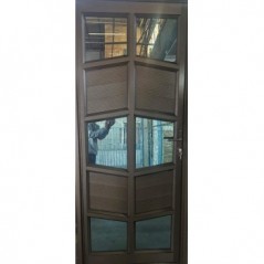 Door Aluminium Hinge 10 Panel S10 Blue Reflective Glass Brz, VALUWIN - Cashbuild