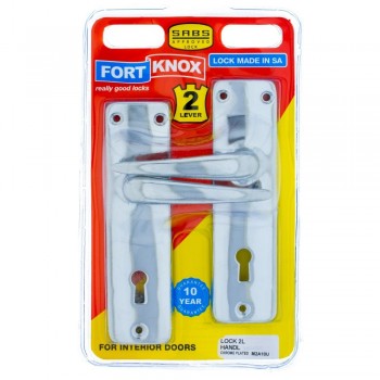 Lockset Fort Knox 2 Lever Lockset Chrome Plated, FORT KNOX - Cashbuild