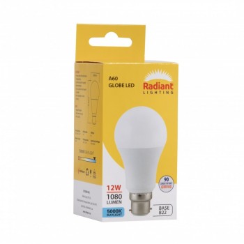Globe Led A60 12W BC Rad, RADIANT - Cashbuild