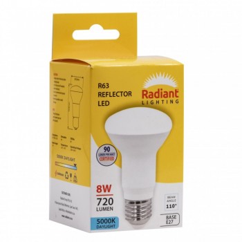 Globe Led Refl R63 8W ES Rad, RADIANT - Cashbuild
