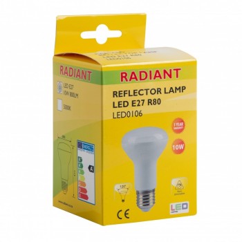 Globe Led Refl R80 10W ES Rad, RADIANT - Cashbuild