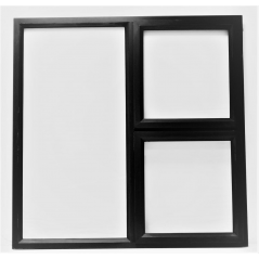Window Frame Aluminium Ptt1212 Charcoal Clear Left Hand,  - Cashbuild
