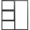 Window Frame Aluminium Ptt1818 Charcoal Clear Left Hand,  - Cashbuild