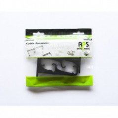 Black Curtain Track Double Bracket Quantity:2,  - Cashbuild