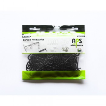 Black Curtain Track Nylon Hooks Quantity:100,  - Cashbuild