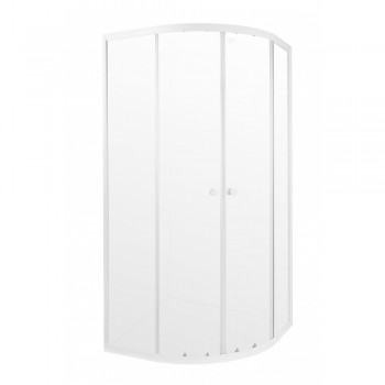 Entrée Shower Door Quarter Round White 900x900x1850mm, ENTRÉE - Cashbuild
