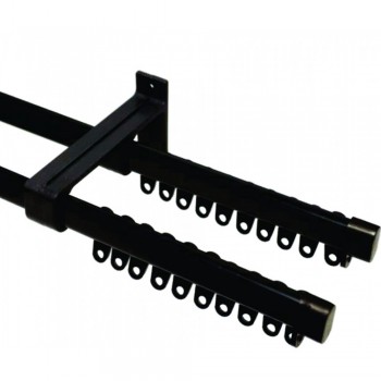 Charcoal Curtain Track Double 2.5M,  - Cashbuild