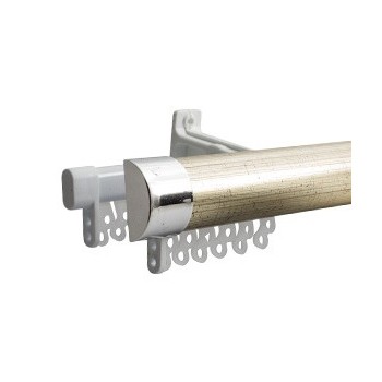 Double Curtain Track 2.5M German/Silver,  - Cashbuild