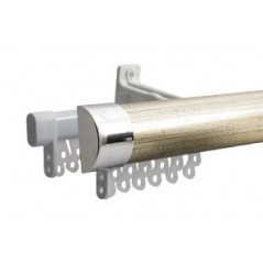 Double Curtain Track 3.0M German/Silver,  - Cashbuild