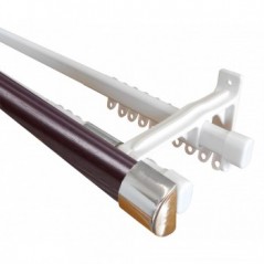 Double Curtain Track 2.0M Mahogany,  - Cashbuild