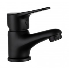 Quartz Black Basin Mixer Short Body,  - Cashbuild