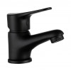 Quartz Black Basin Mixer Short Body,  - Cashbuild