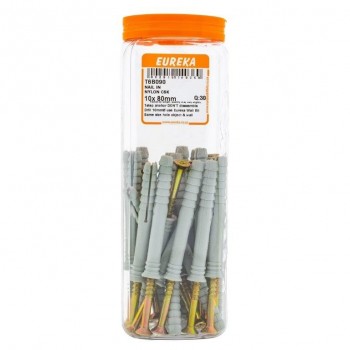 Eureka Nail In Nylon Csk 10X 80mm Quantity:30, EUREKA - Cashbuild