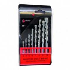 Bruno Drill Bit Set Masonary 8 Piece, BRUNO - Cashbuild