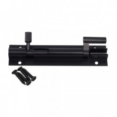 Barrel Bolt Necked 100mm Matt Black, TROJAN - Cashbuild