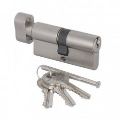 Thumb Turn Cylinder Satin Nickle, TROJAN - Cashbuild