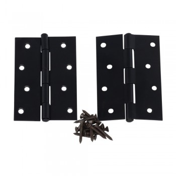 Butt Hinge Steel Matt Black 100mm, TROJAN - Cashbuild
