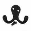 Double Robe Hooks Matt Black, TROJAN - Cashbuild