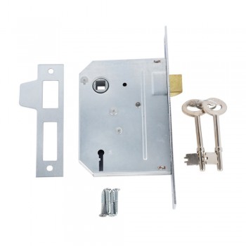 2 Lever Red Econo Mortice Lock Insert Chrome Plated, TROJAN - Cashbuild