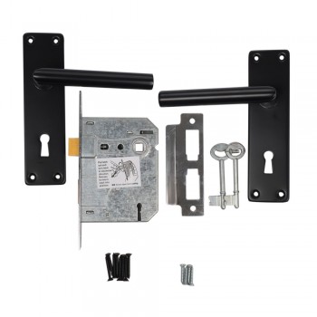 3L Cp Lock And Aluminium Como Tube Handle Matt Black, TROJAN - Cashbuild