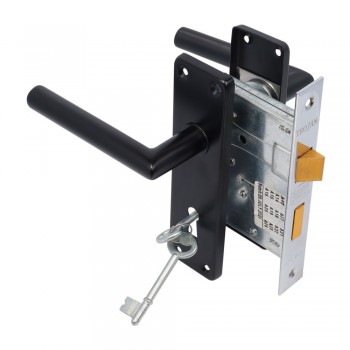 3L Cp Lock And Aluminium Como Tube Handle Matt Black, TROJAN - Cashbuild