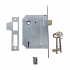 2 Lever Economy Mortice Lock Insert Chrome Plated, TROJAN - Cashbuild